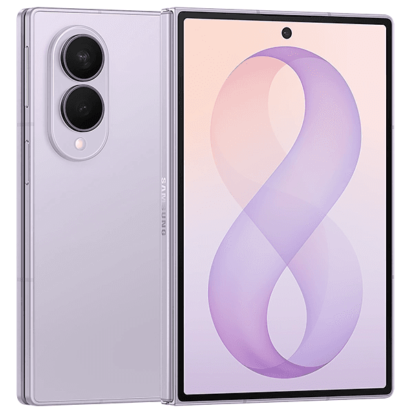 Samsung Galaxy Z Fold8 shown open, with the 7.6-inch inner display visible