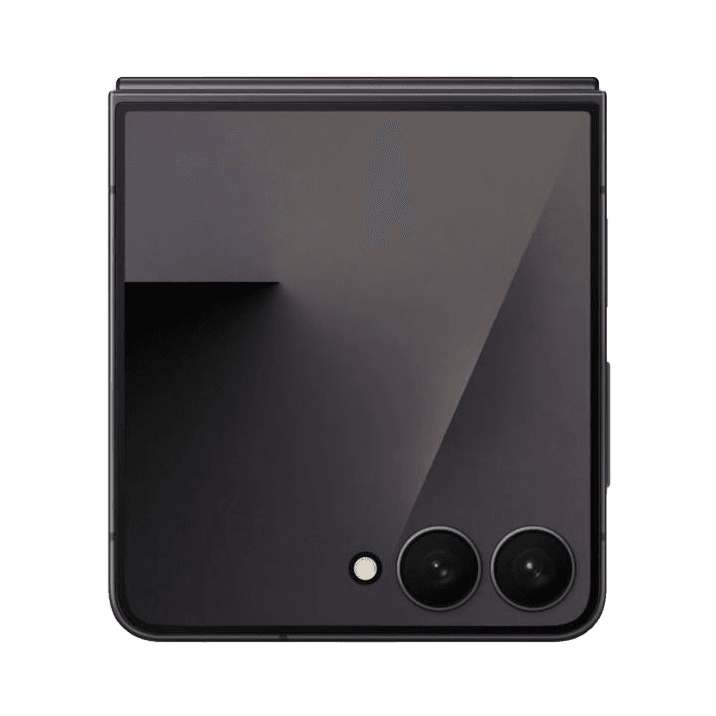 Samsung Galaxy Z Flip8 shown folded, with the 4.1-inch cover screen visible