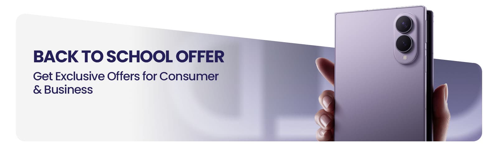 Back to School offer at Bolt Wireless — exclusive TELUS and Koodo offers for consumer and business, shown with a Samsung Galaxy Z Fold