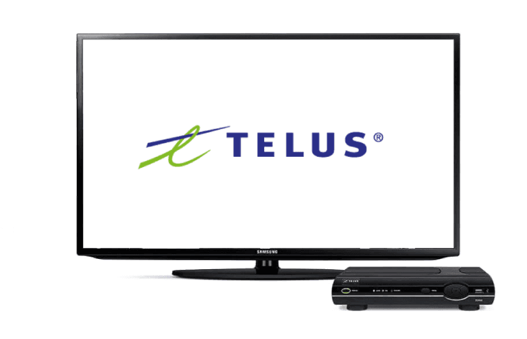 TELUS Pik TV on a television, with channels picked individually