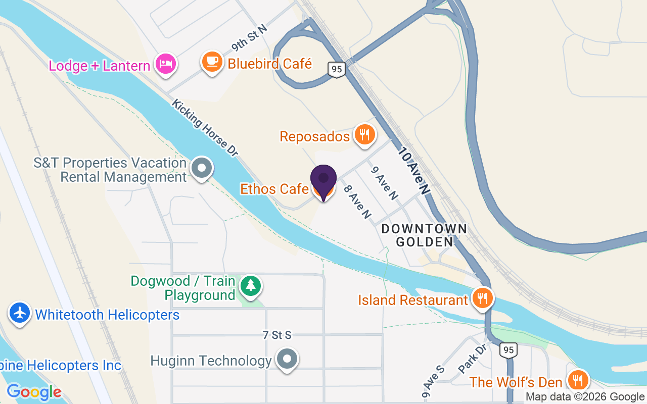 Map showing TELUS & Koodo Store Golden at Unit 105-612 7 St N, Golden, BC V0A 1H2